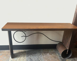 Steel Table by Chris Brunner, 62"w x 17"d x 30"h