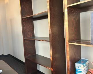 Wooden bookcases, 50"w x 16”d x 96"h (Qty: 2)
