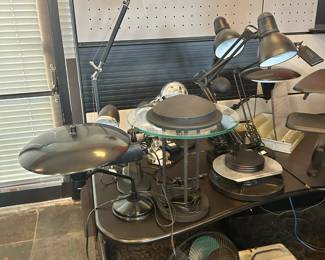 Various desk lamps