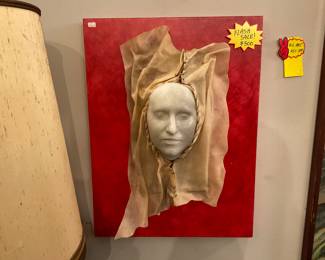 Glass, wood, and cow hide, custom art piece. $300 + tax