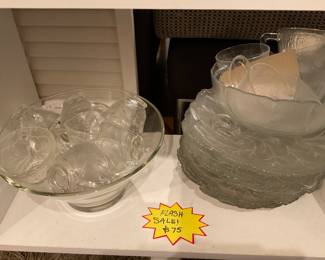 Vintage glass china set. $75+tax