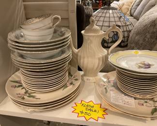 Floral china set. - $50+tax for the whole set