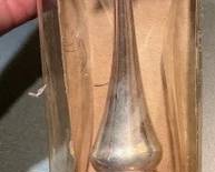 Vintage mercury glass Christmas tree tops. https://modestlambestatesales.hibid.com/