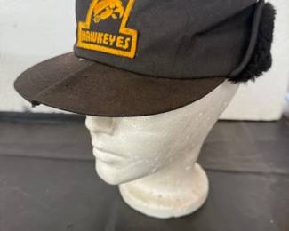 Vintage flat top Iowa Hawkeye hat. https://modestlambestatesales.hibid.com/