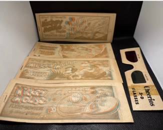 3-D comics with glasses. https://modestlambestatesales.hibid.com/