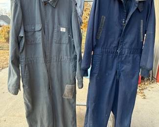 Vintage distressed farm overalls. https://modestlambestatesales.hibid.com/