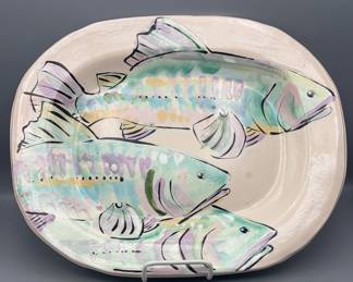 Fine Art Pottery Fish Platter