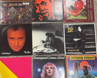Nine Classic Artists Vinyl Albums 