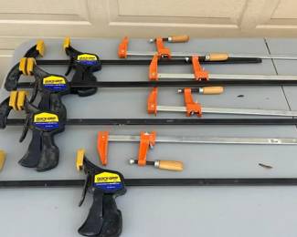 8 QuickGrip Bar Clamps and 4 Jorgensen Metal Clamps
