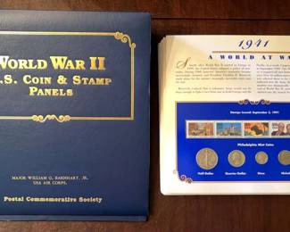 World War 2 Coin and Stamp Panels Post Commemorative Society