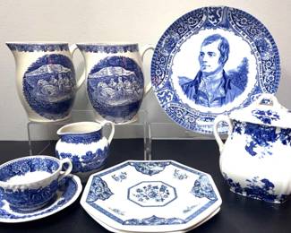 Blue And White Pieces Made In England