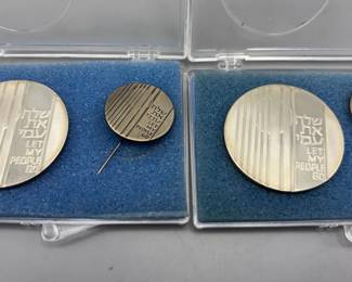 Commemorative Israeli Coin Sets with Pin Let My People Go 