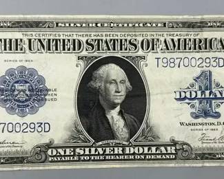 1923 $1 Silver Certificate Horse Blanket Note