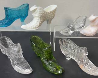 Vintage Collectible Glass Boots