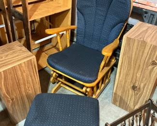 Glider rocker and foot rest