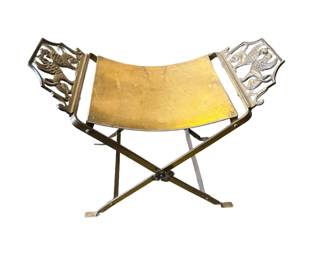 Antique Oscar Bench Style Iron X Base Bench