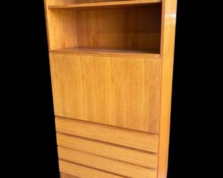 Teak Veneer MidCentury Bookcase 