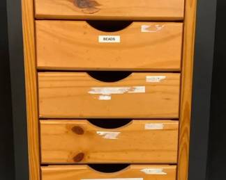 Small Wooden 6 Drawer Storage Unit 