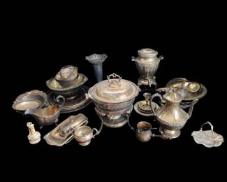 632 SilverPlated Dishes 