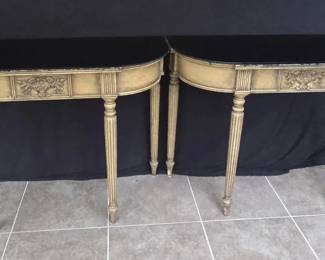 422 Matching Accent Tables W Glass Top 