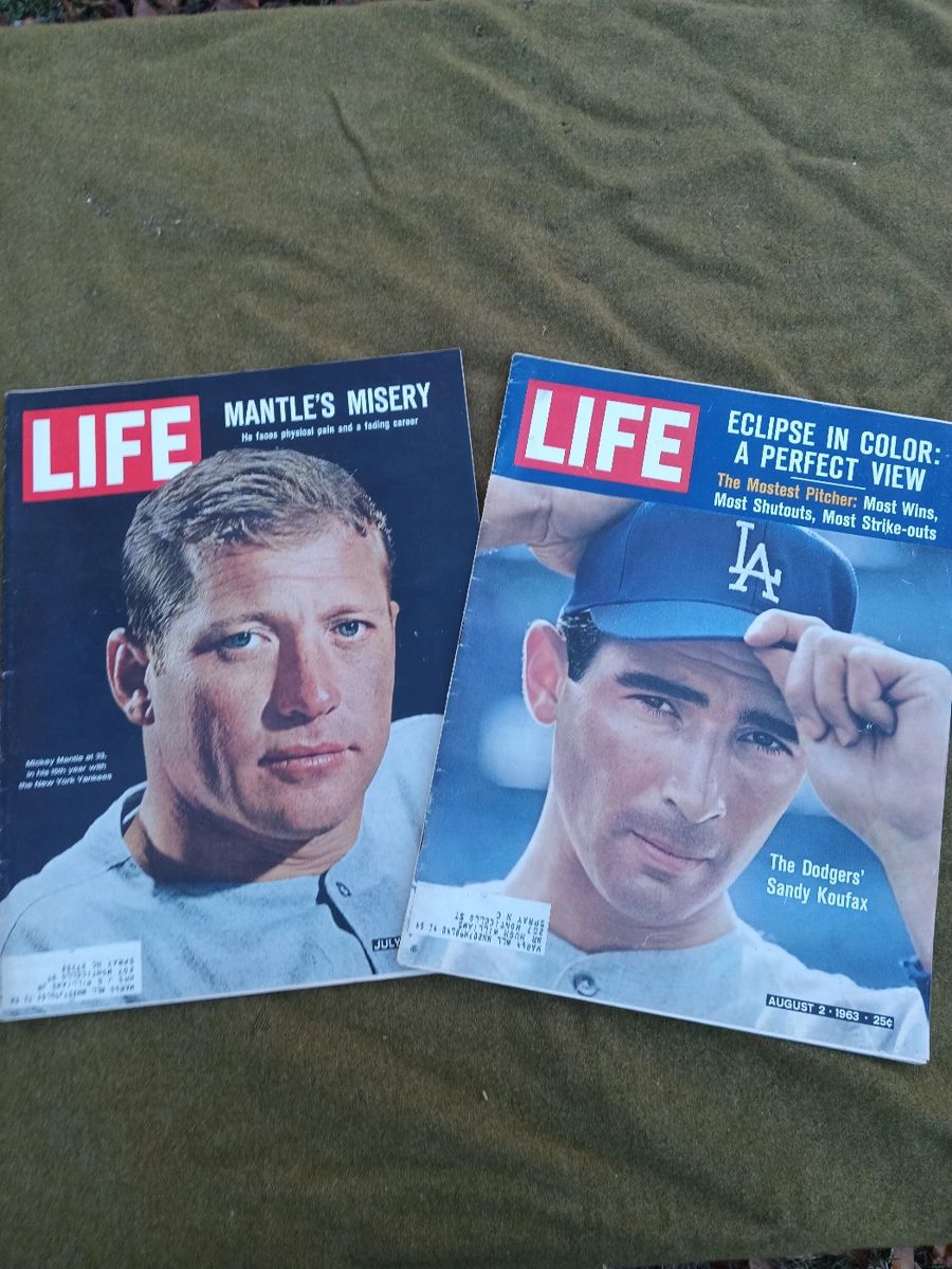 Mickey Mantle Sandy Koufax Life Magazine