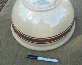 Brown Banded Batter Bowl