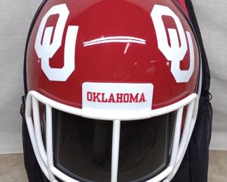 Oklahoma Sooners College Football Helmet Backpack