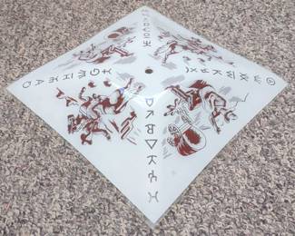 Vintage Glass Western Theme Light Shade