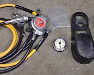 Calypso Aqua Lung Mouth Piece, Regulator & Gauge