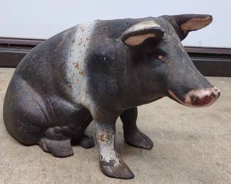 Cast Iron Pig Coin Still Bank