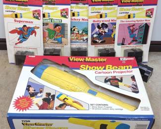 1990 View-Master Show Beam Projector & Cartridges