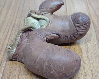 Vintage Leather & Horse Hair Mini Boxing Gloves