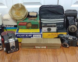 Lot of Vintage Cameras & Accessories