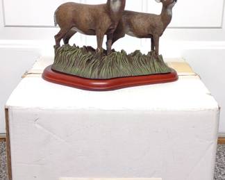 Danbury Mint Fall Retreat Deer Sculpture w/ Box