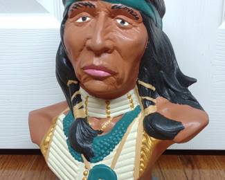 Ceramic Native American Bust