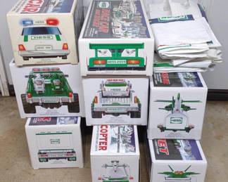 8 Hess Truck Toys in Boxes