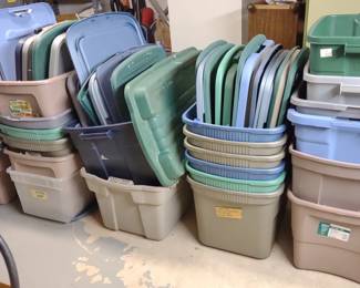 22 Totes / Storage Bins w/ Lids