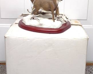 Danbury Mint Snowbound Deer Sculpture w/ Box