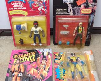 4 Vintage Action Figures in Packs (Kenner & Tyco)