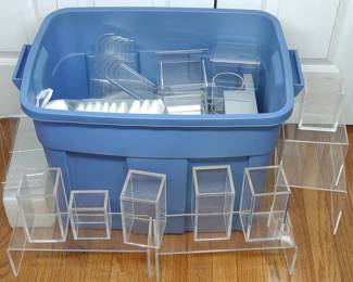 Tote Full of Acrylic Display Stands