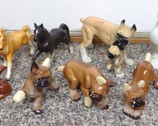 Vintage Japan Animal Figurines (Horses Dogs Birds)