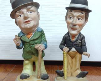 Charlie Chaplin & WC Fields Porcelain Figures