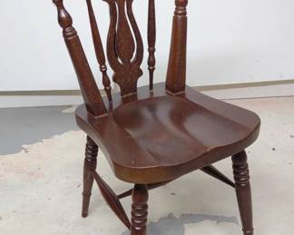 Vintage Doll Size Wooden Splat Brace Back Chair