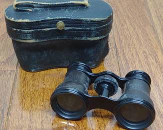 Vintage Opera Glasses / Binoculars & Leather Case