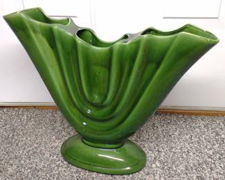 Vintage Camark Ceramic Fan Vase