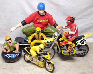 4 Tyco RC Motorcycle & Tony Hawk Toys