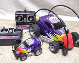 2 Tyco Hot Rocker RC Toy Cars w/ Controllers