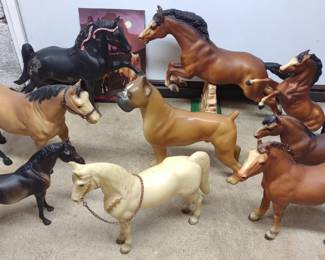 9 Vintage Breyer Horse Toys