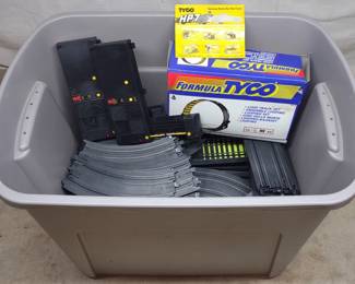 Tyco Double Rail Slot Car Track Set