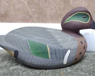 Green Wing Teal Drake Duck Decoy